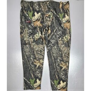 Vintage‎ Mossy Oak Camo Pants Mens 3XL Fleece Scent Stop Hunting Outdoor